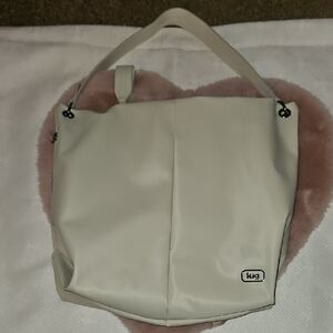 Lug Plunge Cream Shoulder Bag